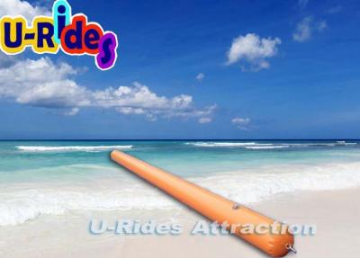 China Long Inflatable Swimming Buoy Air Tight , Orange PVC Inflatable Sea Buoy for sale