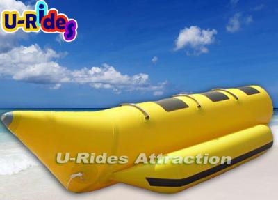 China 3 - 8 Person Single Tube Banana Boat Inflatable Rafts Digital Printing For Lake for sale