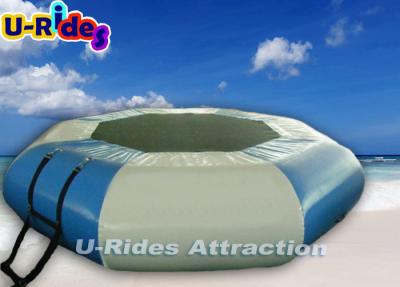 China Blue Air Sealed  Inflatable Water Parks , Inflatable Trampoline For Water for sale