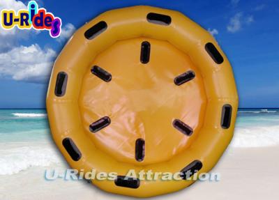 China Pvc Tarpaulin Orange Inflatable River Rafts , 2M Diameter  Inflatable Pool Raft for sale