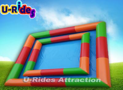 China Colorful Big Square Inflatable Deep Pool / Blow Up Swimming Pools For Adults for sale