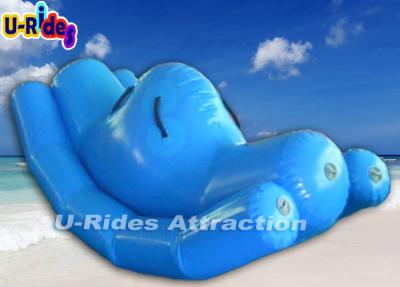 China Blue Funny Single Inflatable Water Games Totter For Adult And Kids 3.6m×1.2m for sale