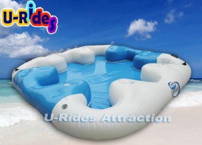 China 1.0MM Pure Inflatable Floating Water Park Six Person Water Float Air Tight For Island for sale