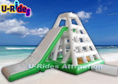 China 6.9M Tall Outside Blow Up Rock Climbing Wall Hot Welded Pyramid Shape With Slide for sale