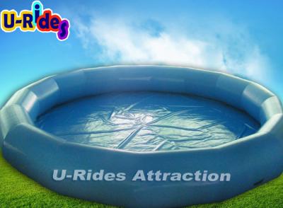 China Adults Round Blue Inflatable Swimming Pools With Single Tube , Air Pump for sale