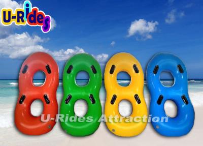 China Seashore Colorful Twin Float Swim Ring Inflatable Swimming Ring With Handles for sale