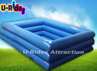 China Three Tube Portable Above Ground Inflatable Pools Light Blue With 12 Months Warranty for sale