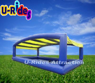 China Custom Square Inflatable Water Pool / Yellow And Bule Inflatable Pool Tent for sale