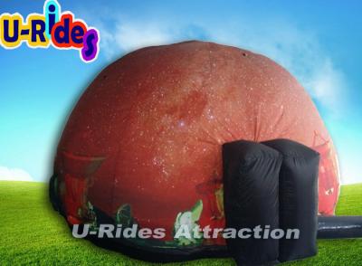 China Red Universe Inflatable Planetarium Dome Tent 5 Meters Diameter For Teaching for sale