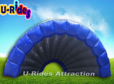 China 0.55MM PVC Concert Inflatable Stage Roof Blue Inflatable Stage Cover 10M X 5M X 4M for sale