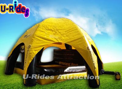 China Redeo 6 Legs  Inflatable Event Tent Large Dome Tent With Yellow Cover for sale