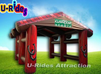 China Red Inflatable Canopy Tent Waterproof Polyester Inflatable Tent For Redeo Bull for sale