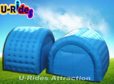 China Lona inflable del PVC de la tienda de la bóveda del azul que acampa grande con dos cuartos en venta