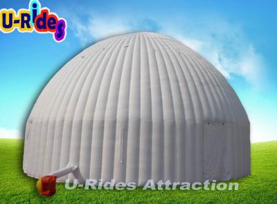 China 10M Diameter White Inflatable Dome Tent , Large Inflatable Igloo Tent With Door for sale