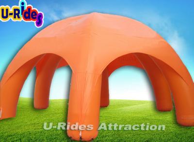 China 6 Feet Orange Inflatable Air Tent Large Inflatable Spider Tents For Party for sale