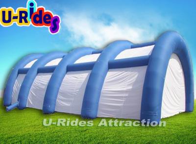 China 15M Long Giant Inflatable Paintball Arena , White Event Dome Tent For Paintball Game for sale