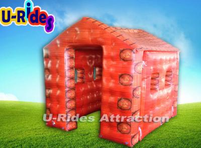 China 0.6mm PVC Red Tactical Inflatable Cabin , Waterproof Speedball Inflatable Bunkers for sale