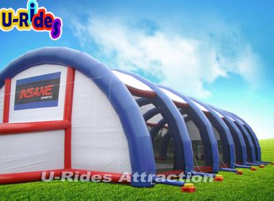 China Big Blue Inflatable Paintball Field With Double Stitching 30m x15mx 6m for sale