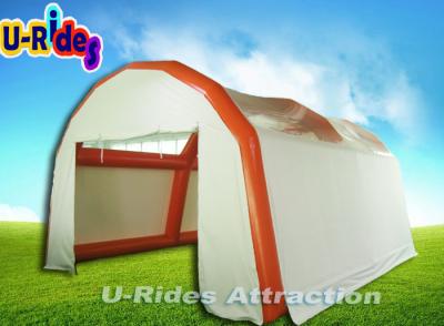 China White Inflatable Dome Tent With Door And Curtain , Inflatable Car Garage Tent for sale