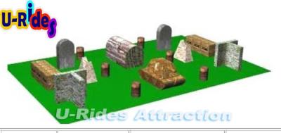 China 20 Pieces Inflatable Paintball Field / Tactical Inflatable Paintball Arena For Kid for sale