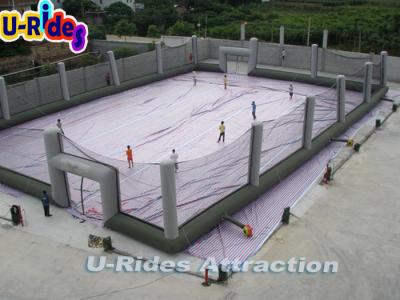 China 20M de lange Grijze Opblaasbare Paintball-Bunkers maken Hete Verbinding voor Openlucht vuurvast Te koop