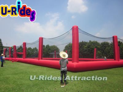 China 0.4mm - 0.9mm PVC Red Paintball Air Bunker Huge Speedball Inflatable Bunkers for sale