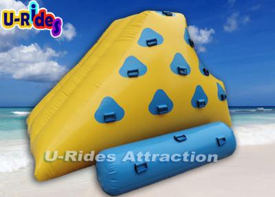 China Yellow Inflatable Rock Climbing Wall / 2.1M Height Inflatable Floating Iceberg for sale