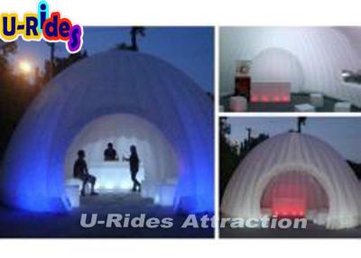 China Customized 10M Dia Outdoor Inflatable Tent LED Lightting Inflatable Dj Booth for sale