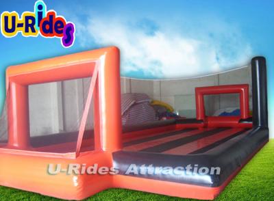 China 11 Meter Long Inflatable Advertising Products Orange Inflatable Football Court for sale