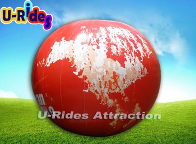 China 20 Feet PVC Red Inflatable World Globes Balls Air Sealed For Advertising for sale