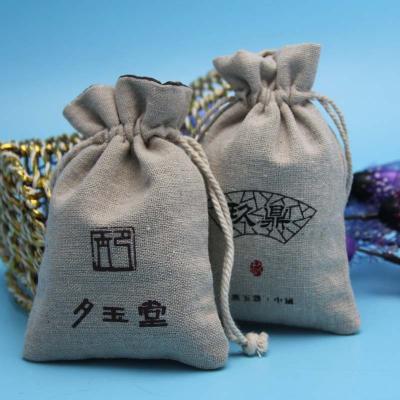 China Jute Jewelry Pouch Hemp Hemp Drawstring Bag/Wholesale Recyclable Bags for sale