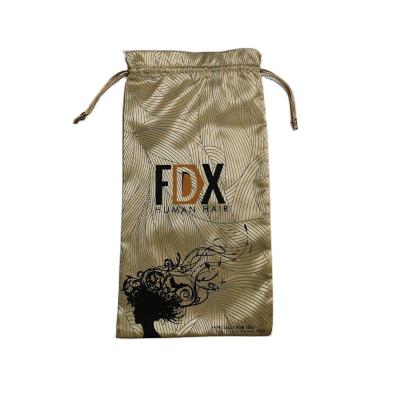 China Recyclable Customized Color Wig Satin Bags Clothes Dryer Pouch Gift Hair Satin Bags With Logo for sale