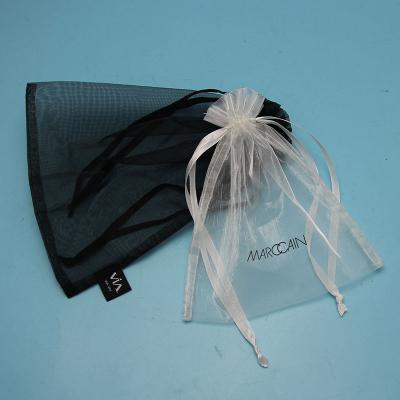 China Best Selling Fancy Customized Fabric Organza Suction String Gift Pouch for sale