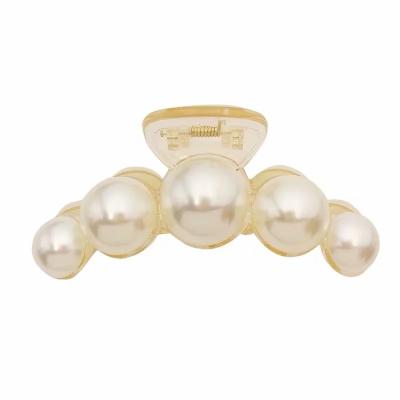 China Large hair hook 2021 female high-end back headdress sporty headdress hairpin pearl summer temperament hook clip new big hair hook for sale