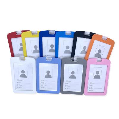 China Hot Selling Fashion Job Card Holder School ID Card Holder Multiple Colors Silicon ID Card Holder for sale