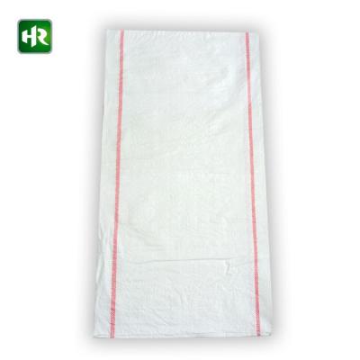 China Recyclable White PP Woven Flour Fertilizer Seed Bags , Wrapping And Bag 50kg for sale