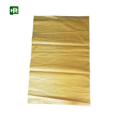 China Big Food 50kg Degree Recyclable Yellow Agriculture Maize Wheat Flour PP Woven Sack for sale