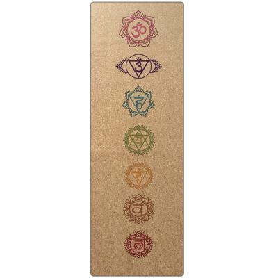 China Keepeak Set Cork Natural Rubber Polyurethane Black Custom Printed Yoga Mat Waterproof/Eco-Friendly/Non-Slip for sale