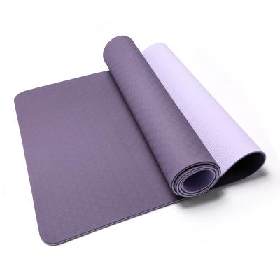 China Keepeak Fitness Equipment 6mm Yoga Equipment 6mm Yoga Mat Exporter Double Layer Anti-Slip Tape Fitness Yoga Mat Waterproof/Eco-Friendly/Non-Slip Tape for sale