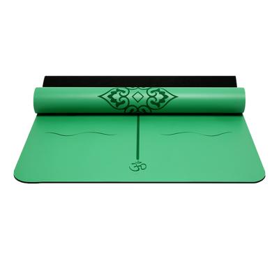 China High Quality Custom Printed PU Yoga Mat For Training PU+RUBBER Keepeak Logo Personalized for sale