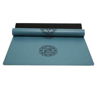 China PU+Rubber Custom 4mm Thickness PU Natural Rubber KEEPEAK Leather Yoga Mat For Yoga Exercise for sale