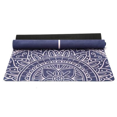 China High Quality Travel Anti-Slip Cheap Suede+Natural Rubber Travel Natural Rubber Suede Folding Yoga Mats for sale