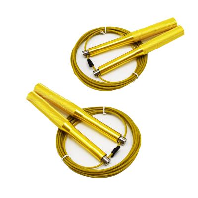 China Workout / Diet / Train / Keepeak Entertainment Yellow Speed ​​Jump Rope With Adjustable Cable Contoured Ball Bearing Handles for sale