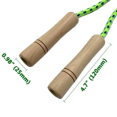 China Work Out / Diet / Skipping Rope Train Logo High Quality Wooden Handle / Leather Custom Jump Entertainment Keepeak for sale