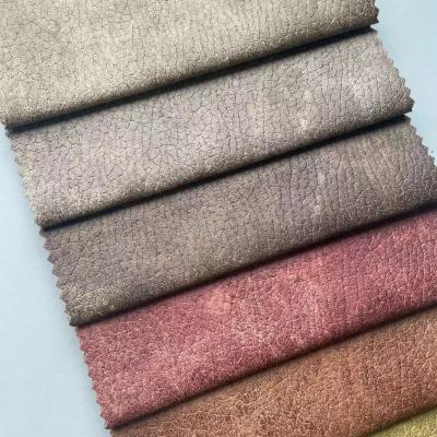 China Fire Retardant 100% Polyester Tanned Colors Fabric Super Soft Holland Velvet Fabric For Sofa Furniture for sale