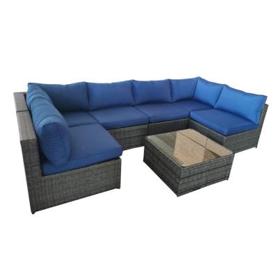 China Modern all weather luxury flat wicker rattan outdoor furniture, rattan furniture, garden sofa set for sale