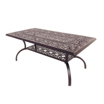 China Leisure Outdoor Outdoor Garden Furniture Patio Table Cast Aluminum Classic Outdoor Patio Table and Chairs for sale