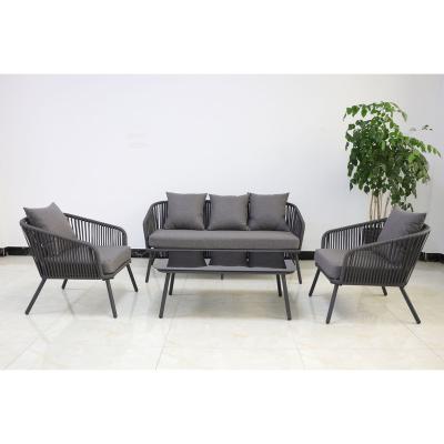 China Modern Modern Outdoor Aluminum Furniture 4pc Conversation Set for sale