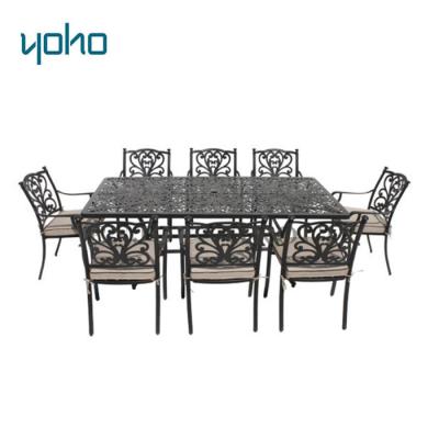 China 2017 modern outdoor anodized aluminum frame outdoor furniture cheap modern dining table set for sale