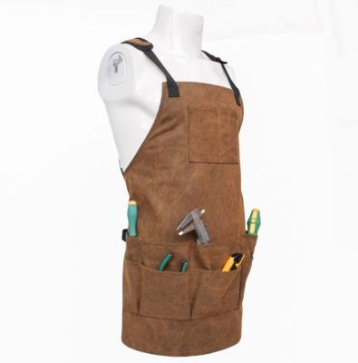 China Tidy/Storage Woodworking Aprons For Men Gift For Woodworker Durable Canvas Carpenters Apron With Tool Pockets for sale